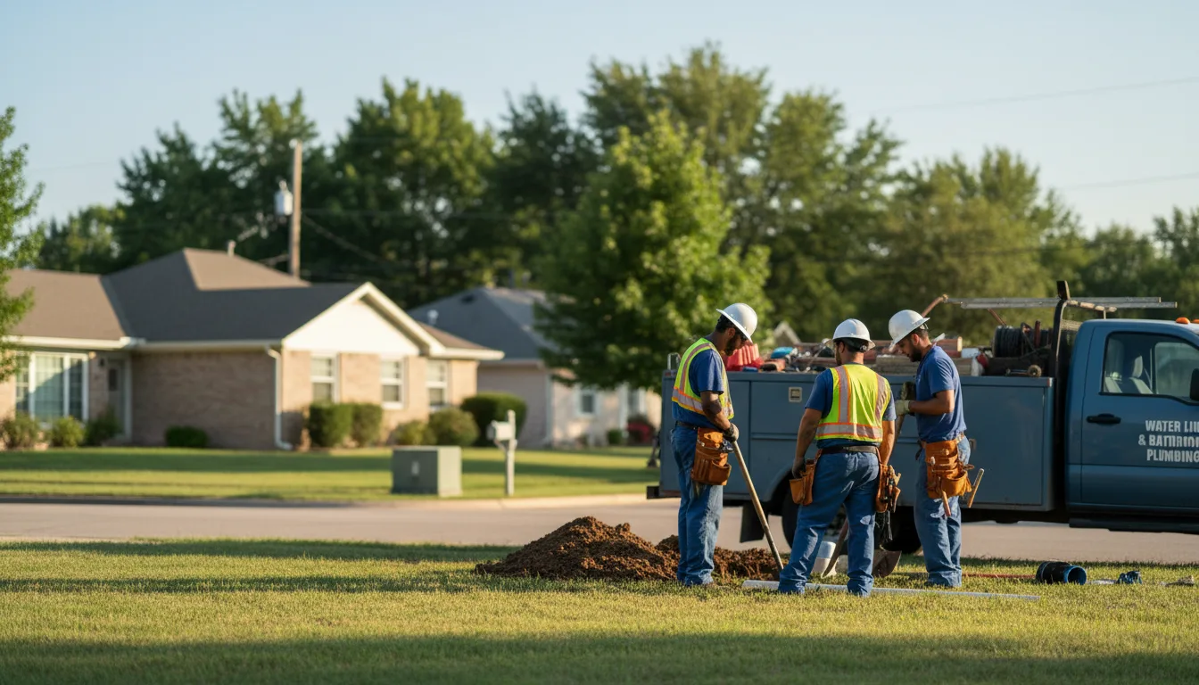 Residential water line and bathroom plumbing service in Eden, NC